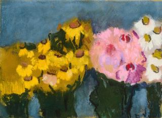 Klaus Fußmann - Ohne Titel (Rudbeckia und Margariten).