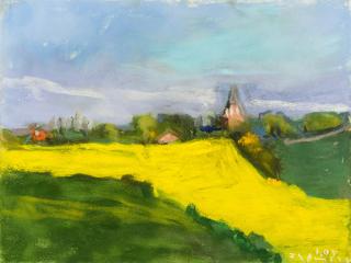 Klaus Fußmann - Rapsfeld bei Gelting.