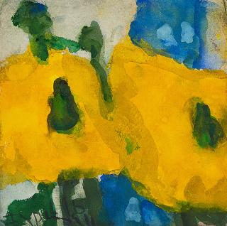 Klaus Fussmann - Rudbeckia und Rittersporn.