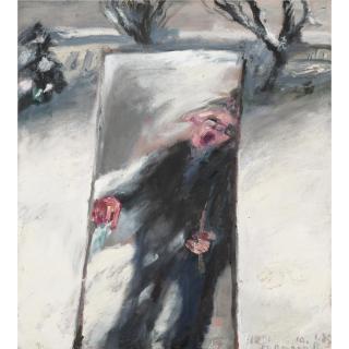 Klaus Fussmann - Self Portrait In Mirror In Snow