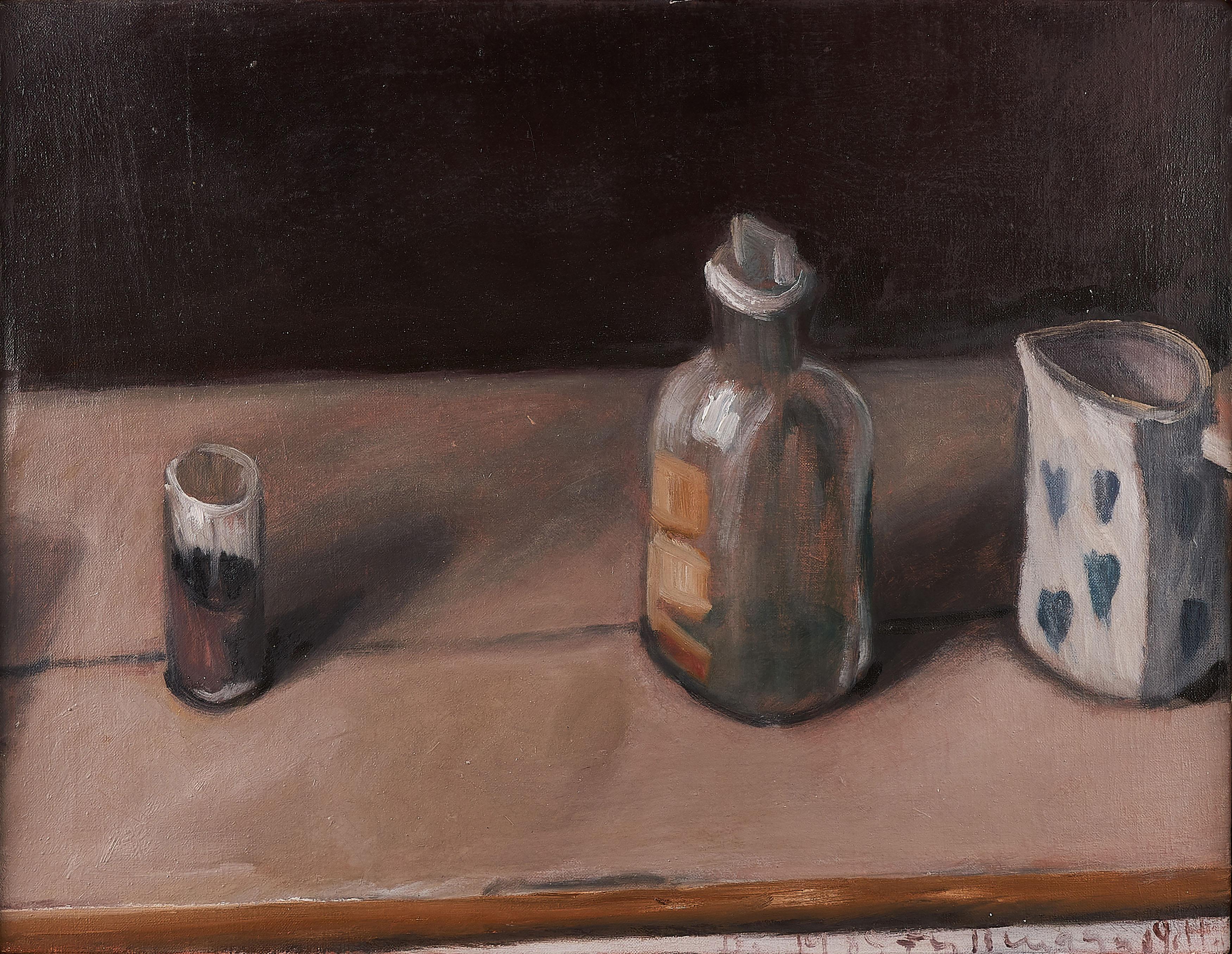 Klaus Fußmann - Stillleben mit drei Gefäßen.