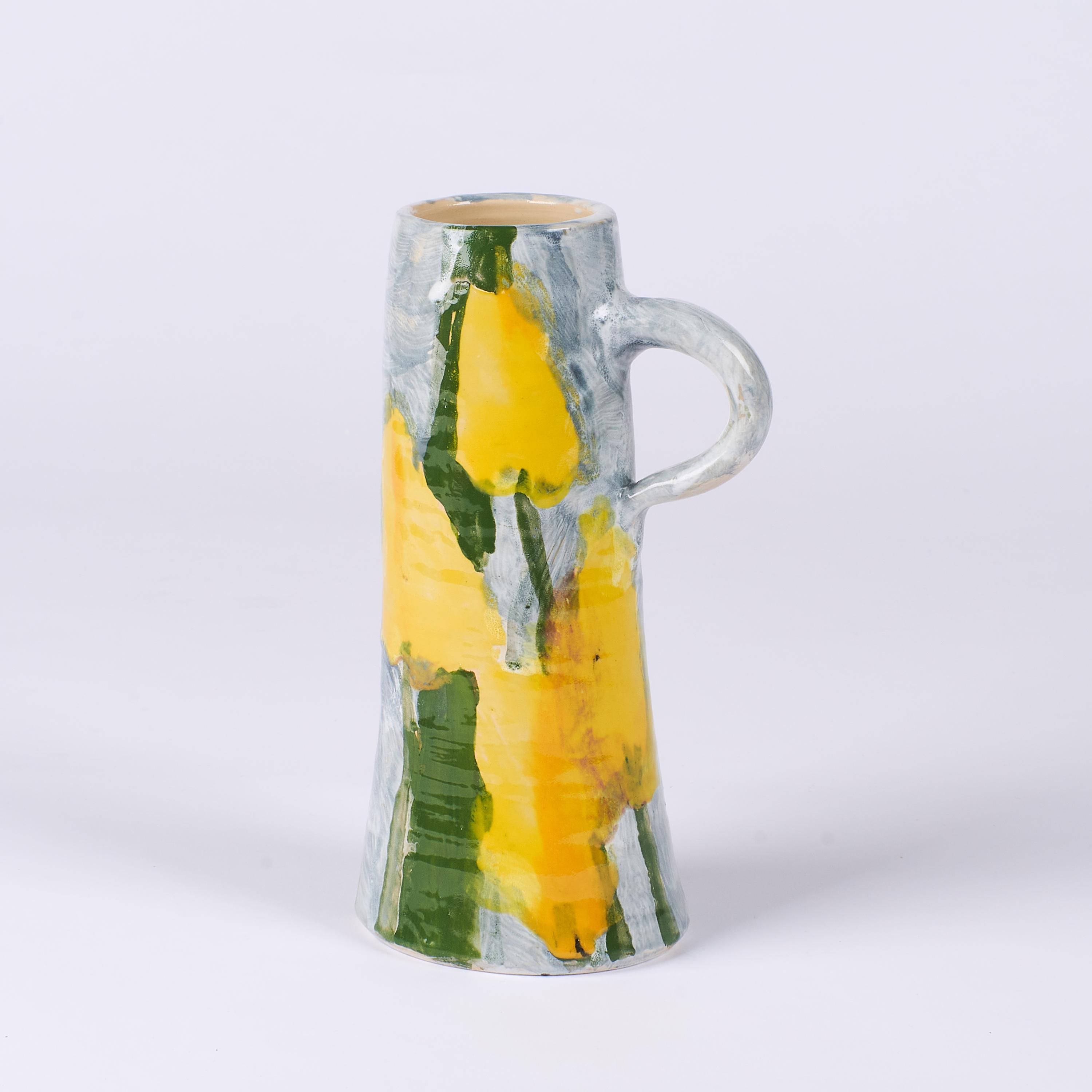 Klaus Fussmann - Vase mit Tulpen.