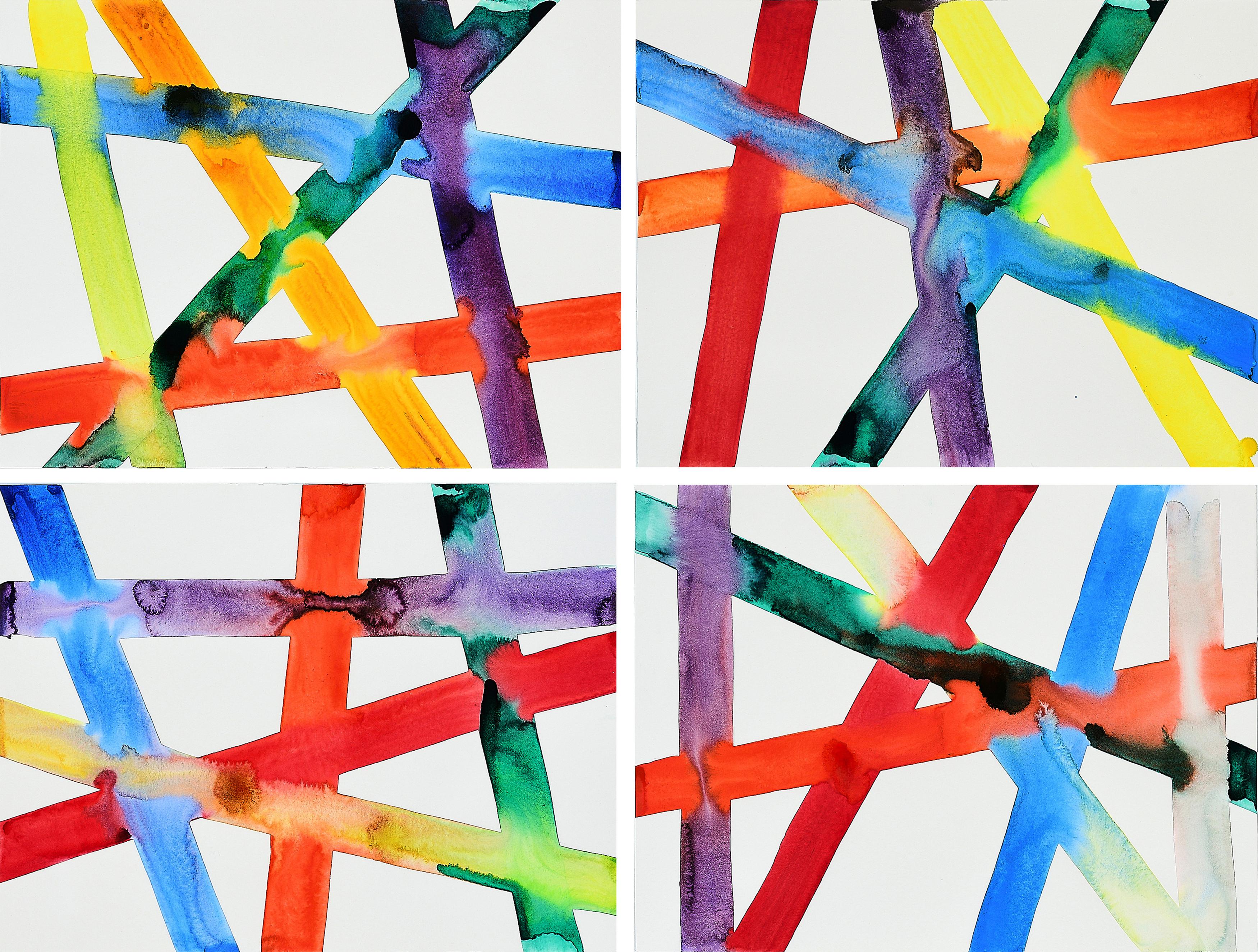 Klaus Schmitt - Serie von 8 Aquarellen.