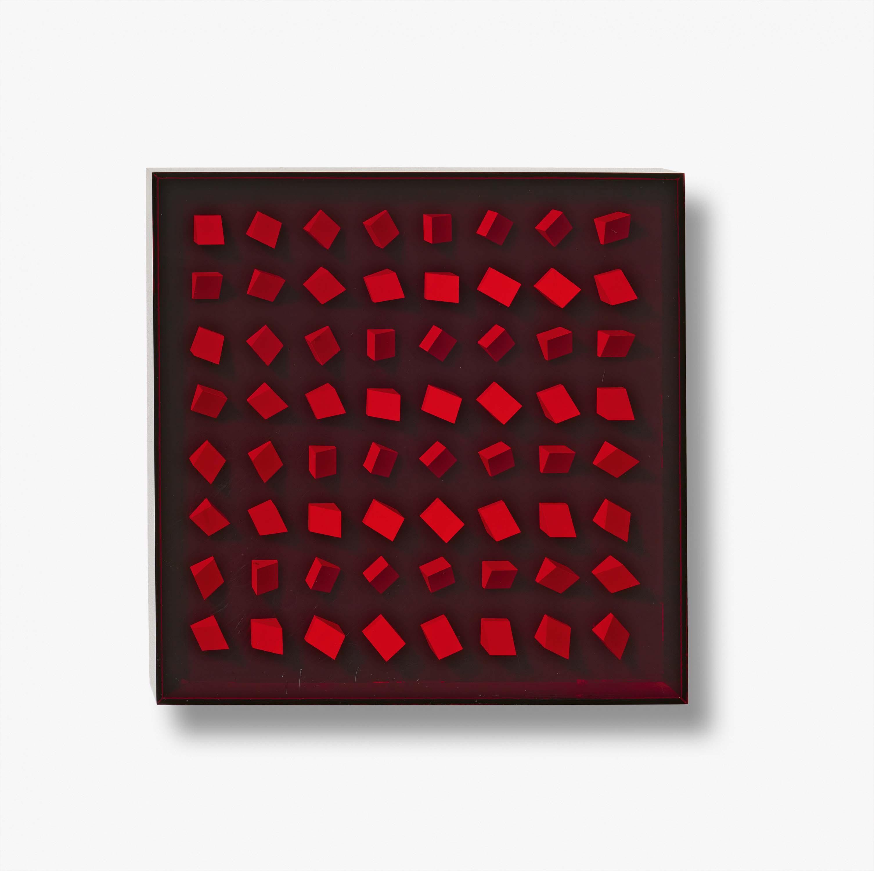 Klaus Staudt - Plexiobjekt dunkelrot.