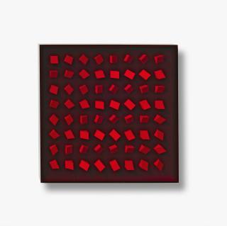 Klaus Staudt - Plexiobjekt dunkelrot.