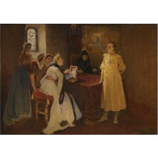 Klavdi Vasilievich Lebedev - Xenia Godunova And The False Dmitri