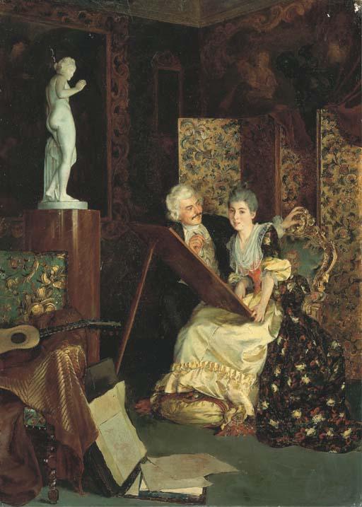 Klawdi Petrovitch Stepanov - La Leçon de Dessin, D\'Après L\'Antique