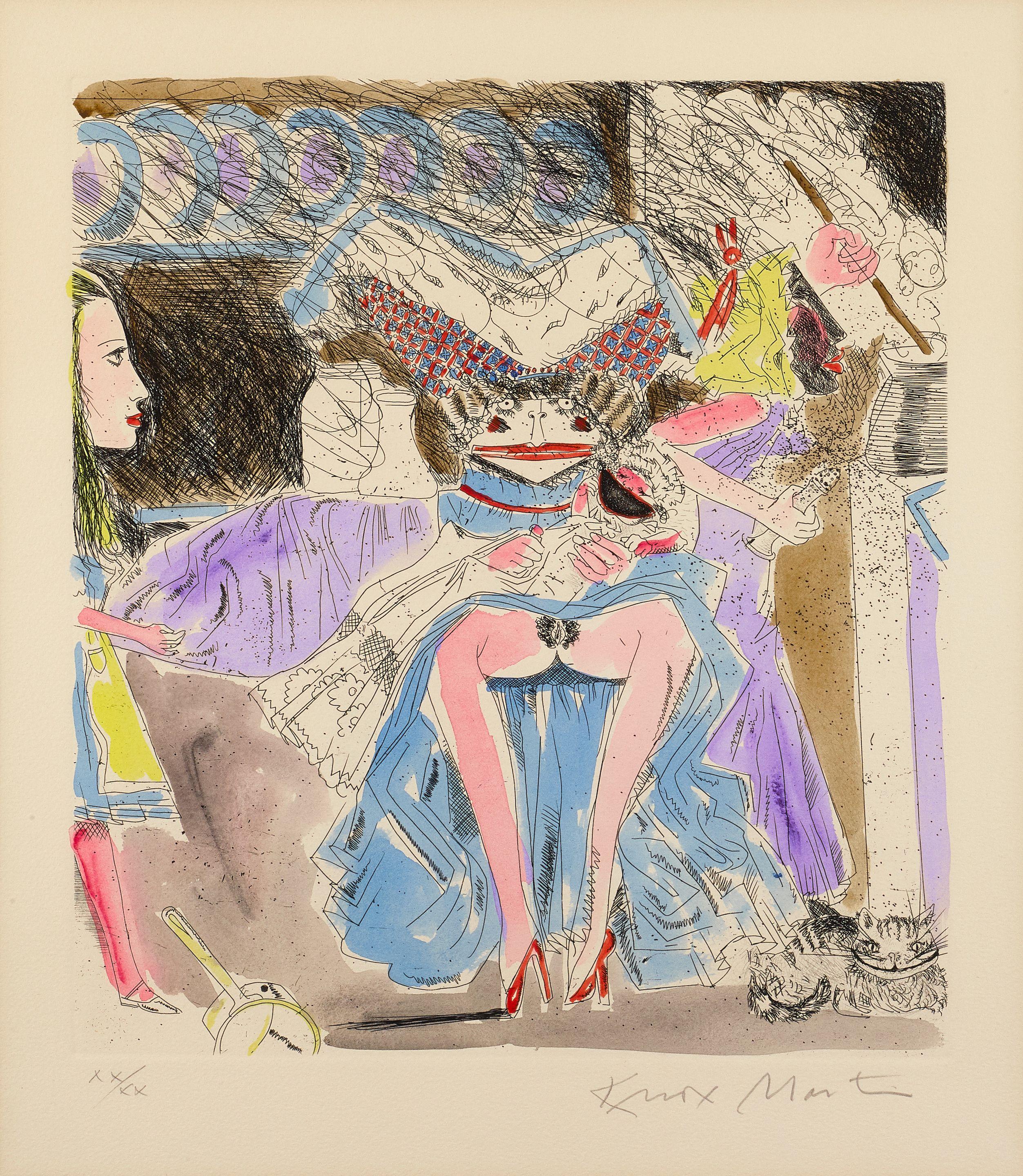 Knox Martin - Alice In Wonderland: Two Etchings