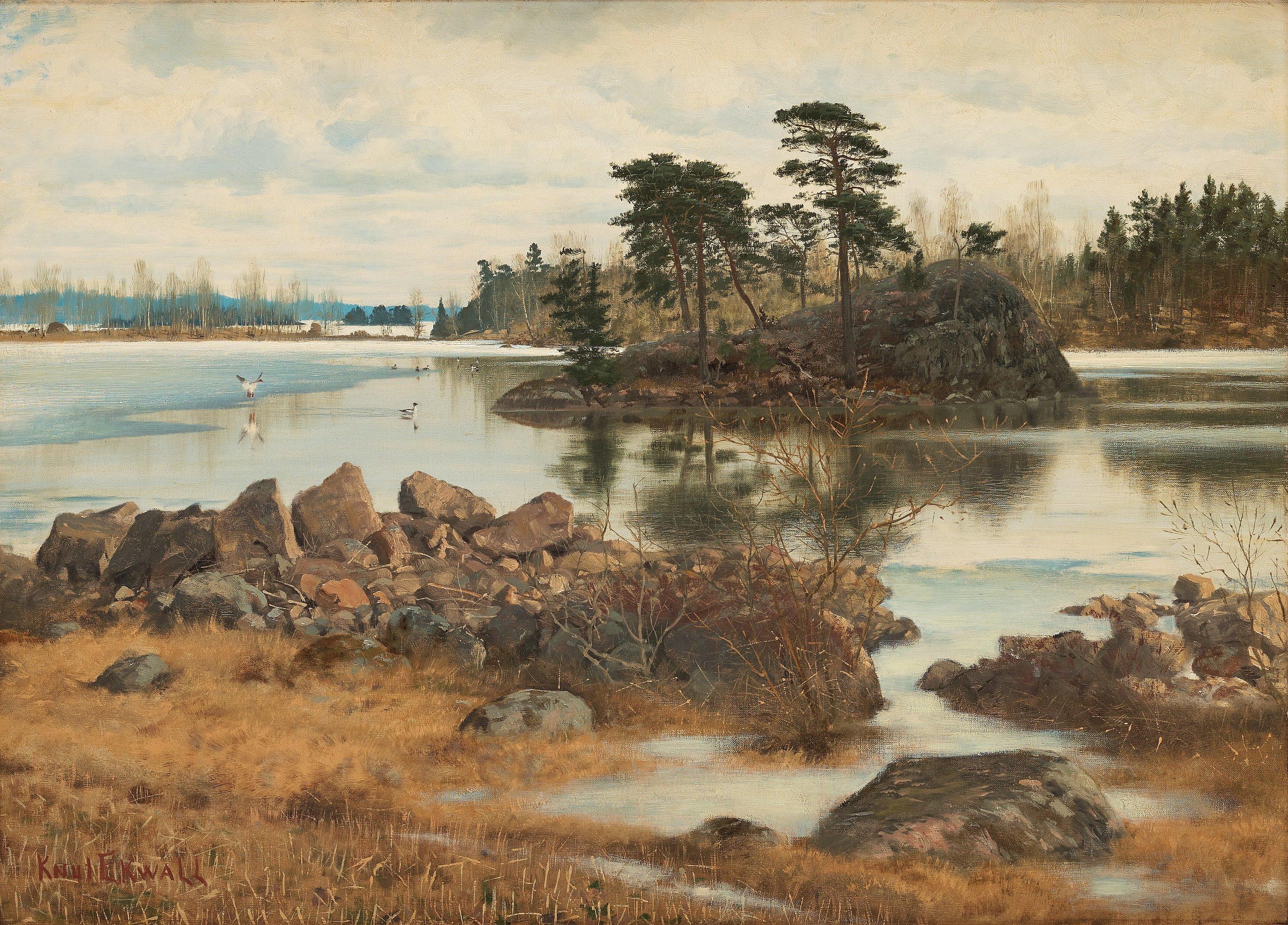 Knut Ekwall - View over lake Sommen, Tranås, Sweden