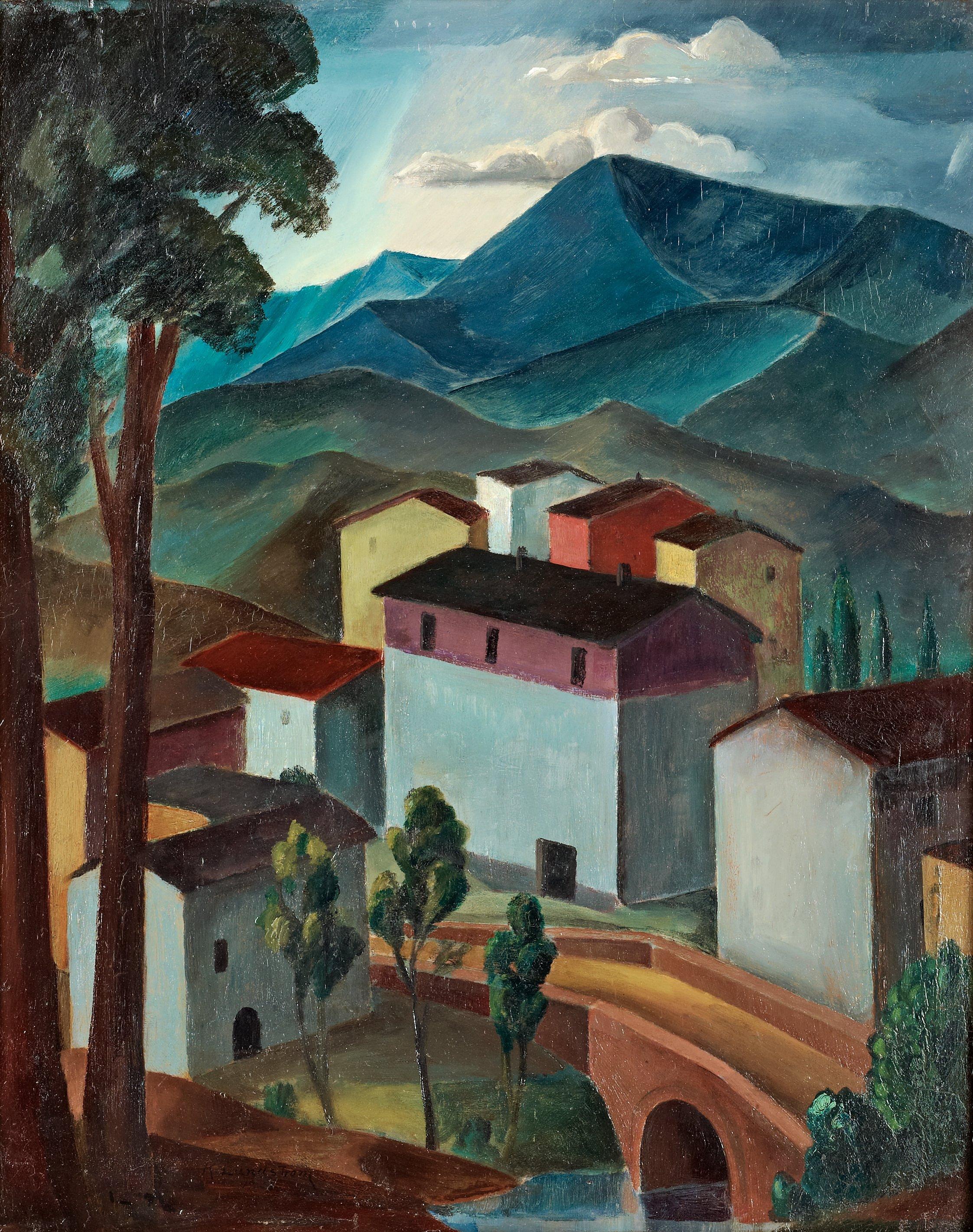 Knut Lundström - View over an South European village