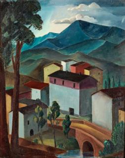 Knut Lundström - View over an South European village