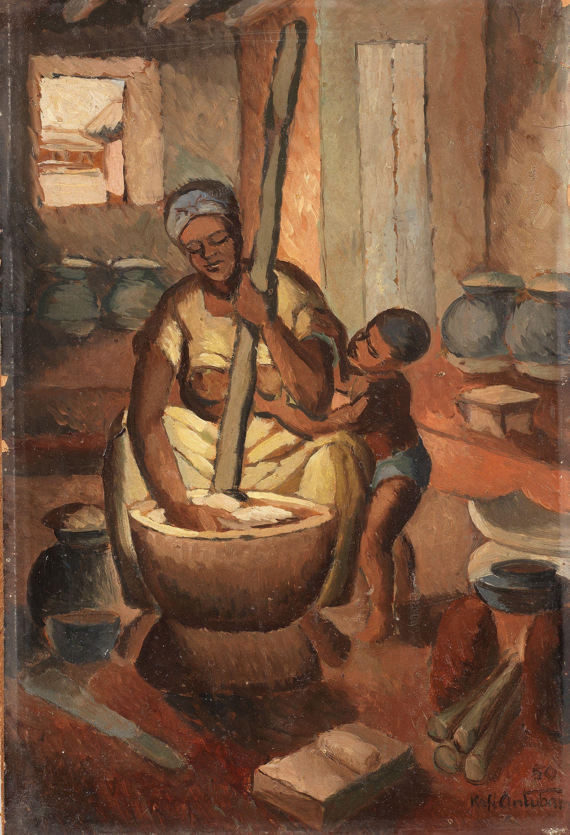 Kofi Antubam - Mother and child cooking