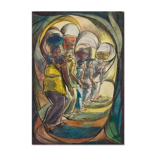 Kofi Antubam - Women carrying goods and a child