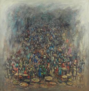 Kolade Oshinowo - Market scene