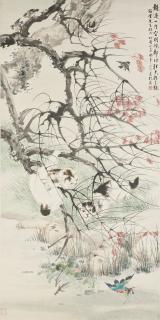 Kong Xiaoyu - Cats And Maple Tree