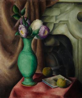 Konrad Cramer - Still Life with Black Stove