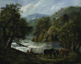 Konrad Gessner - Bewaldetes Flusstal, 1820