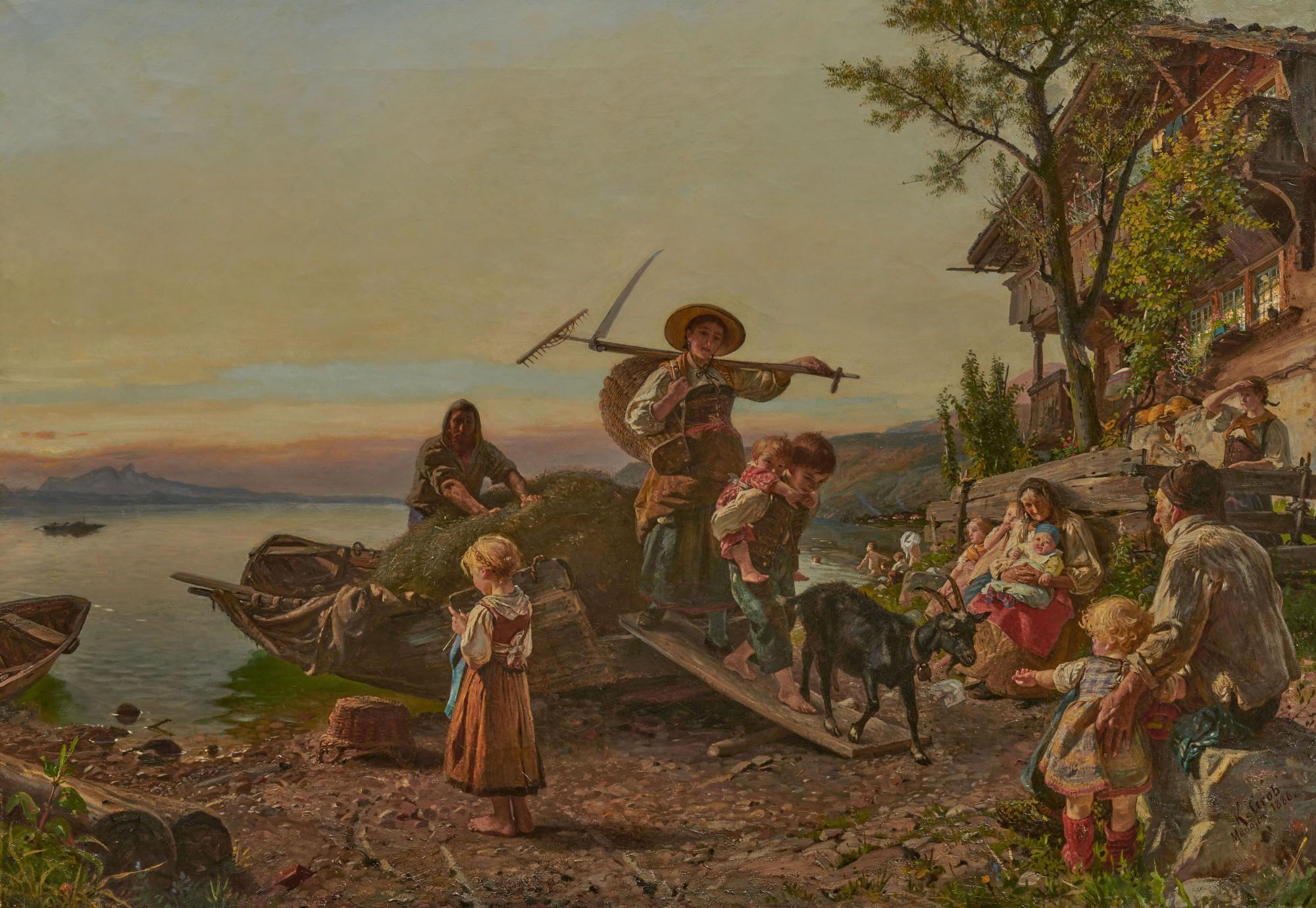 Konrad Grob - Am Abend (Am Thunersee), 1886