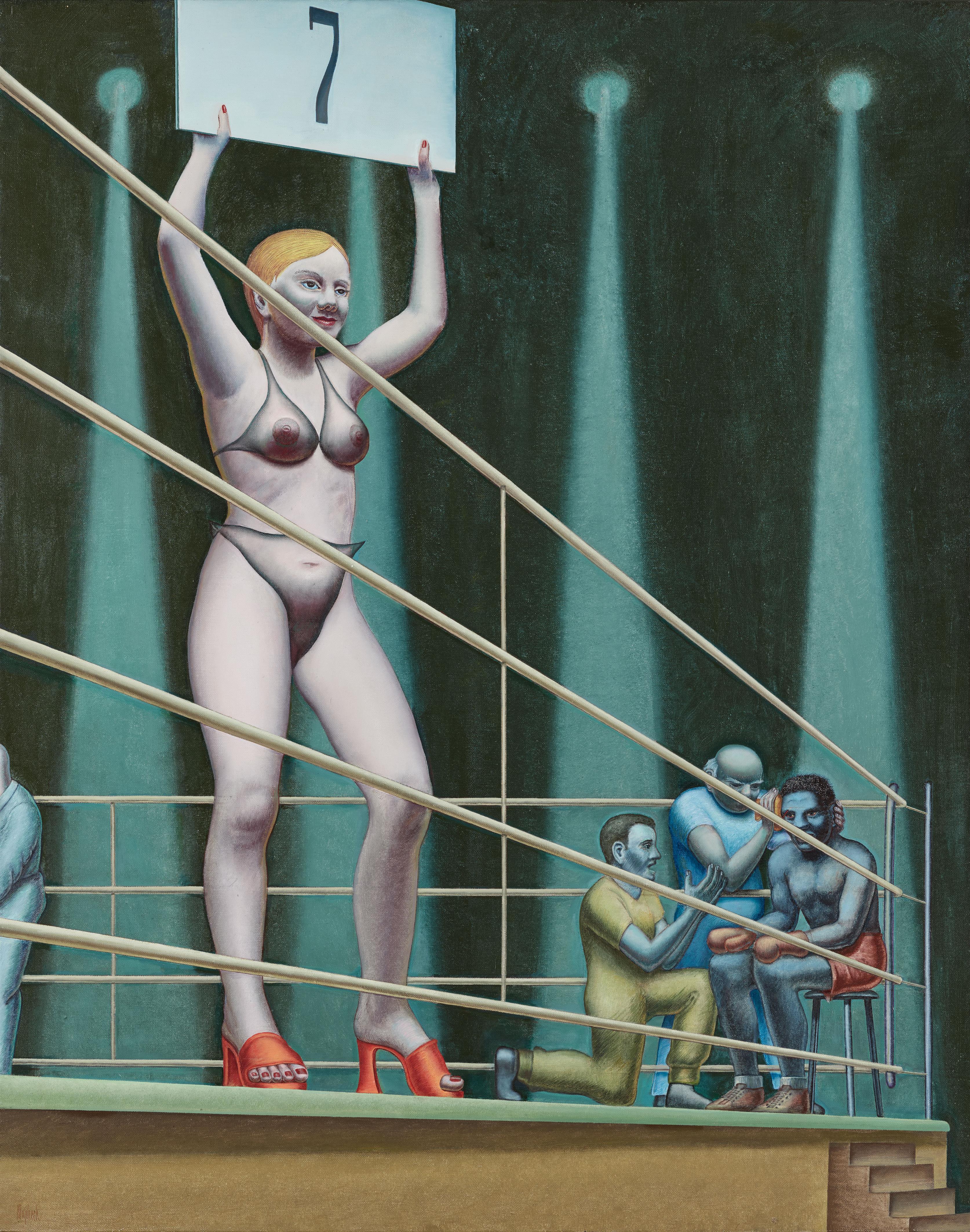 Konrad Klapheck - Der Boxring I