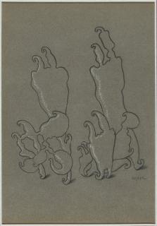 Konrad Klapheck - Ohne Titel (Figuren im Raum).