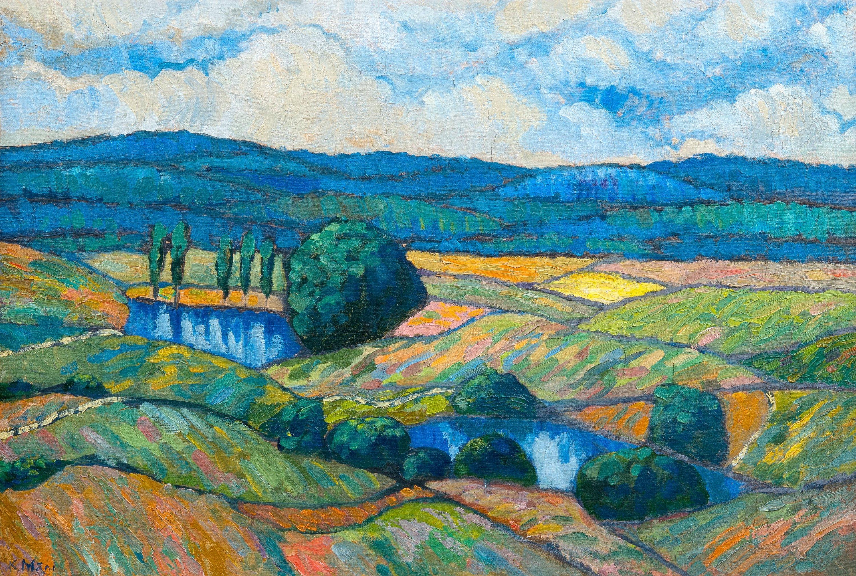 Konrad Mägi - Motif From Võrumaa, Valgjärv (1916-1917).