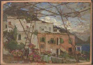 Konstantin Aleksandrovich Westchilov - An Italian scene