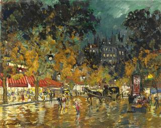 Konstantin Alekseevich Korovin - Paris Night Scene