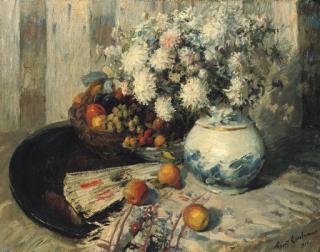 Konstantin Alekseevich Korovin - Still life with fan