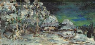 Konstantin Alekseevich Korovin - Winter Landscape at Night