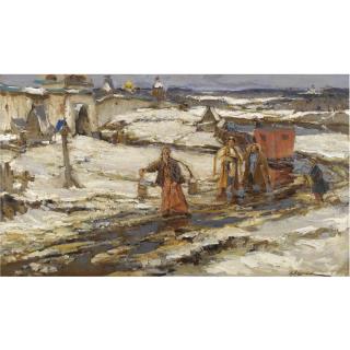 Konstantin Alexandrovich Westchilov - Study For The First Meeting