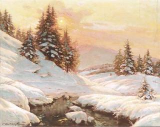 Konstantin Alexandrovich Westchilov - Winter Sunset