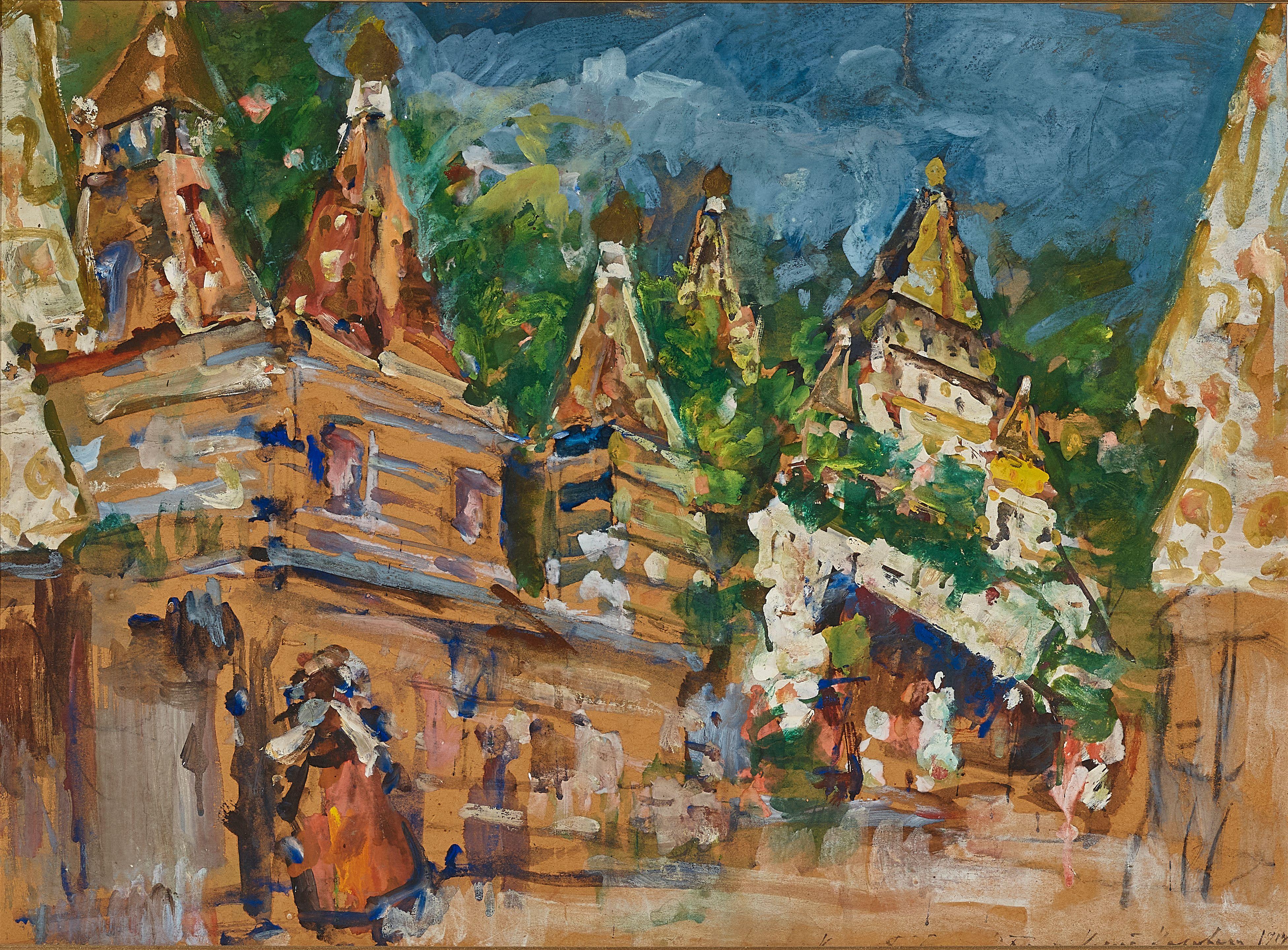 Konstantin Alexeevich Korovin - A city scene