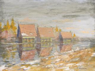 Konstantin Alexeevich Korovin - Dachas On The River Bank