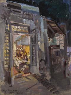 Konstantin Alexeevich Korovin - House In Gurzuf With A Candlelit Interior