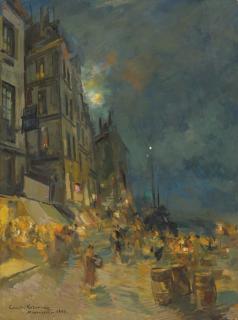 Konstantin Alexeevich Korovin - Marseilles Quay By Night