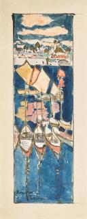 Konstantin Alexeevich Korovin - Original Watercolour Accompanying the 1900 Exposition Universelle Gala Dinner Menu