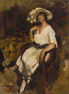 Konstantin Alexeevich Korovin - Portrait Of Madame Maria Deineka