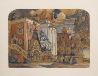 Konstantin Alexeevich Korovin - Stage design, apparently for the Golden Cockerel