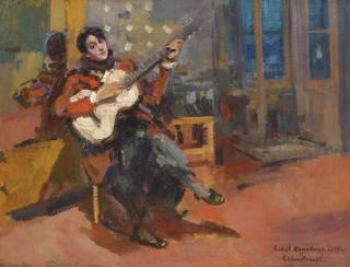 Konstantin Alexeevich Korovin - The Guitar Player