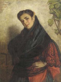 Konstantin Egorovich Makovskii - Portrait of a Spanish Lady