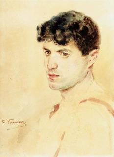 Konstantin Egorovich Makovskii - Portrait of a young Man