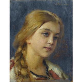 Konstantin Egorovich Makovsky - Portrait Of A Girl