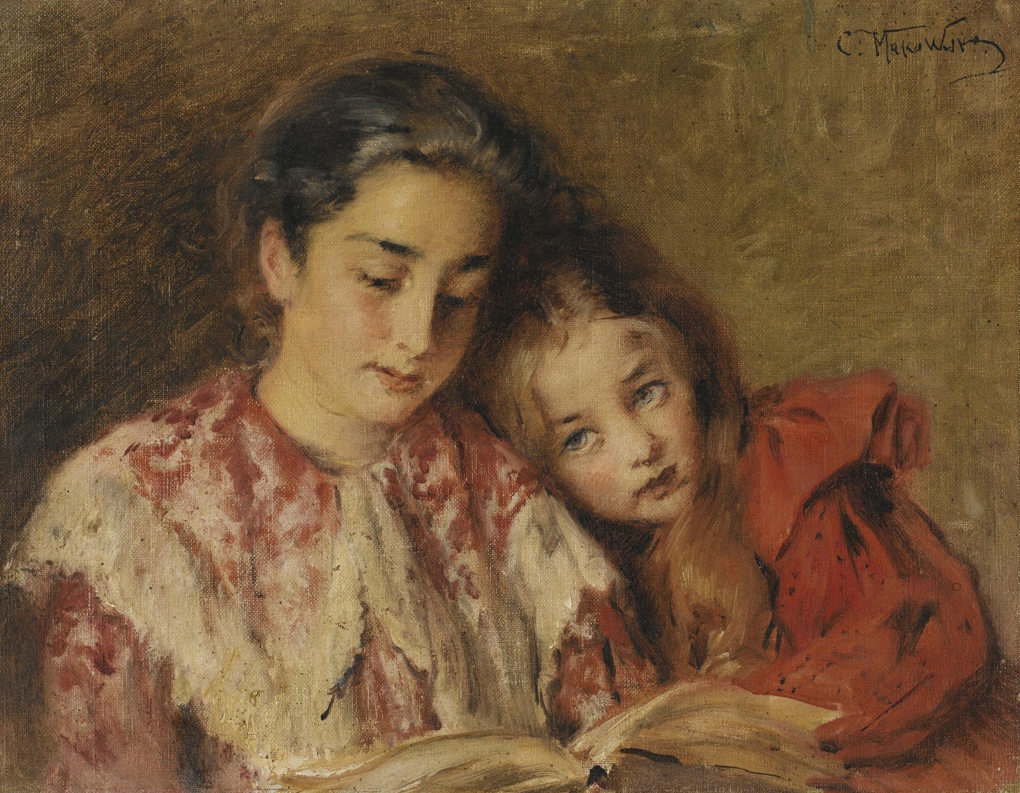 Konstantin Egorovich Makovsky - Portrait Of The Artist’S Daughters Reading