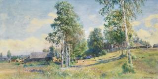 Konstantin Egorovich Makovsky - Russian Village In Spring