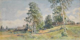 Konstantin Egorovich Makovsky - Russian Village In Spring