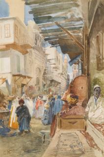 Konstantin Egorovich Makovsky - Street In Cairo