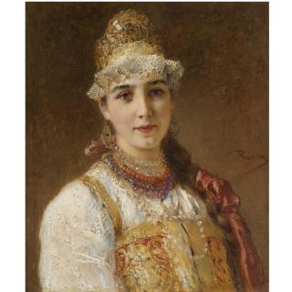 Konstantin Egorovich Makovsky - The Young Boyarina
