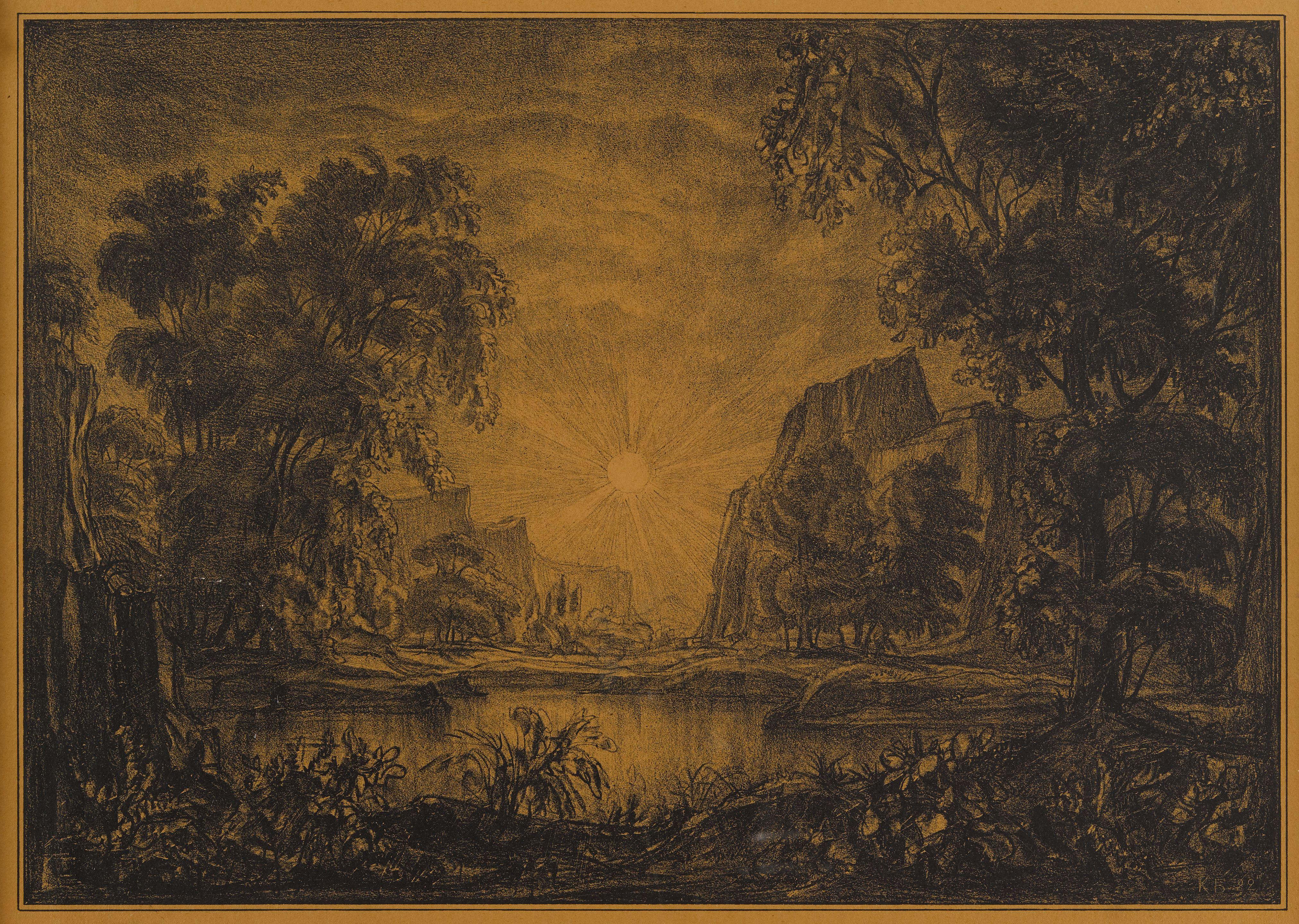 Konstantin Fedorovich Bogaevsky - Four Autholithographs, From Folio-Album Of 20 Autholithographs, Moscow, Гиз, 1923, Edition 2000 Copies; On Paper Laid On Board, In Matt