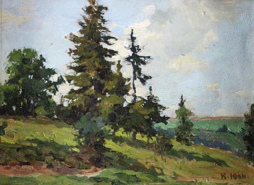 Konstantin Fedorovich Iuon - Landscape with Fir Trees
