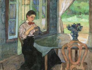 Konstantin Fedorovich Yuon - Portrait Of The Artist\'S Wife